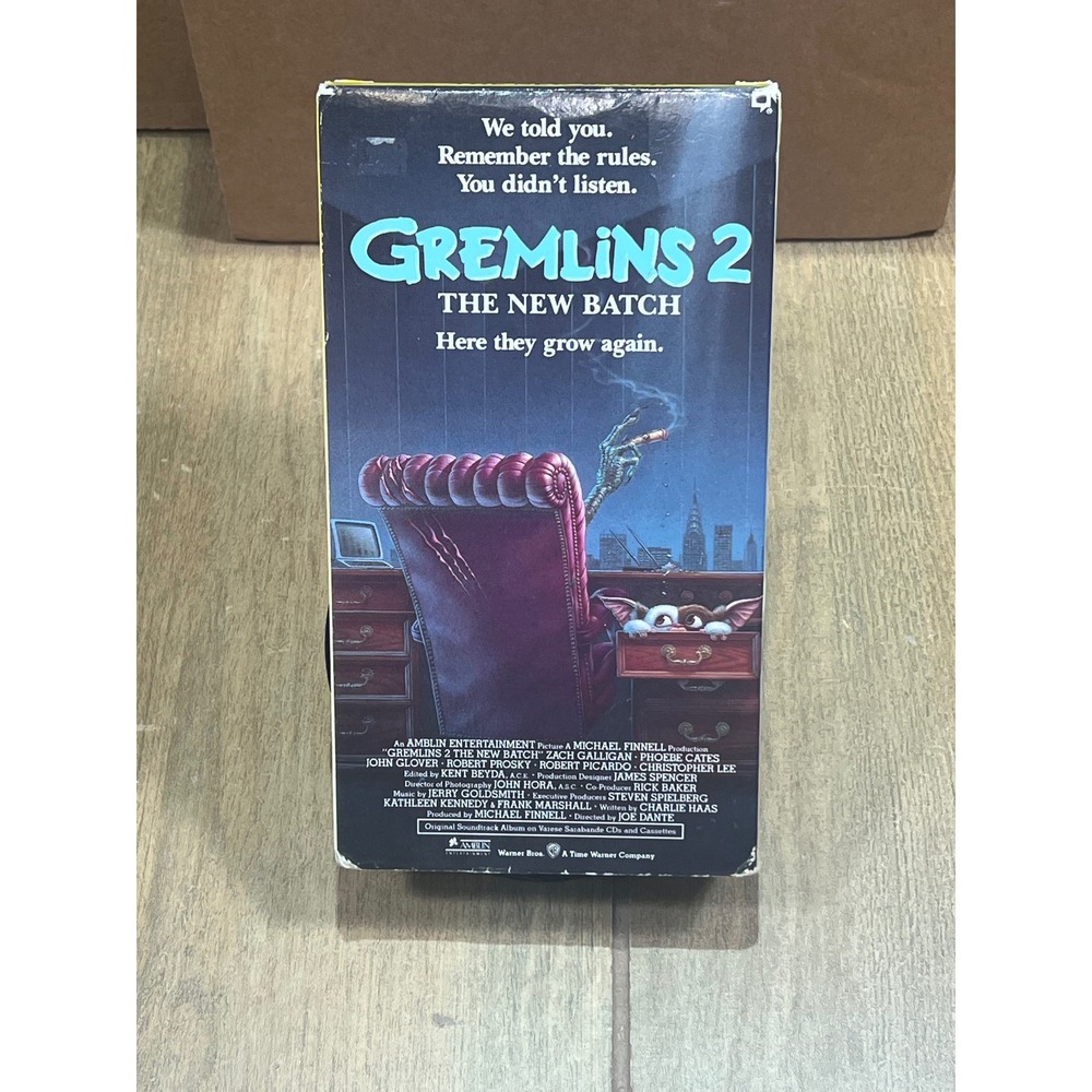 Gremlins 2 The New Batch VHS 1990 Warner Home Video Horror Comedy Gizmo 11886